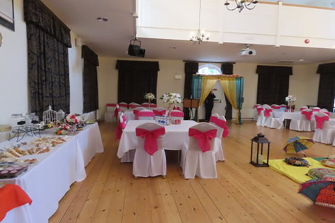 Thruxton Memorial Hall wedding reception photograph